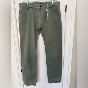 Diesel Safado Green Twill Pants Size 38 NWT $200 Retail